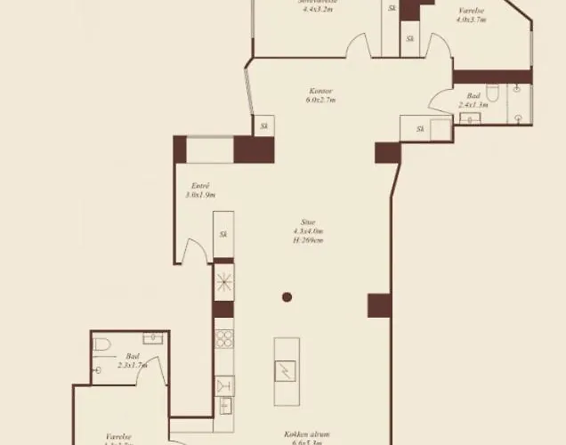 Apartment Elegant Scandinavian For 8 Guests