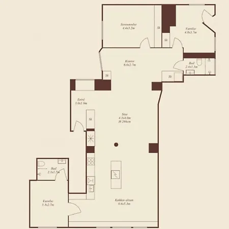 Apartmán Elegant Scandinavian For 8 Guests
